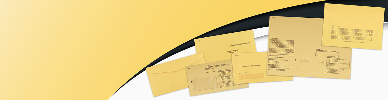 Innere und äußere Postzustellungumschläge