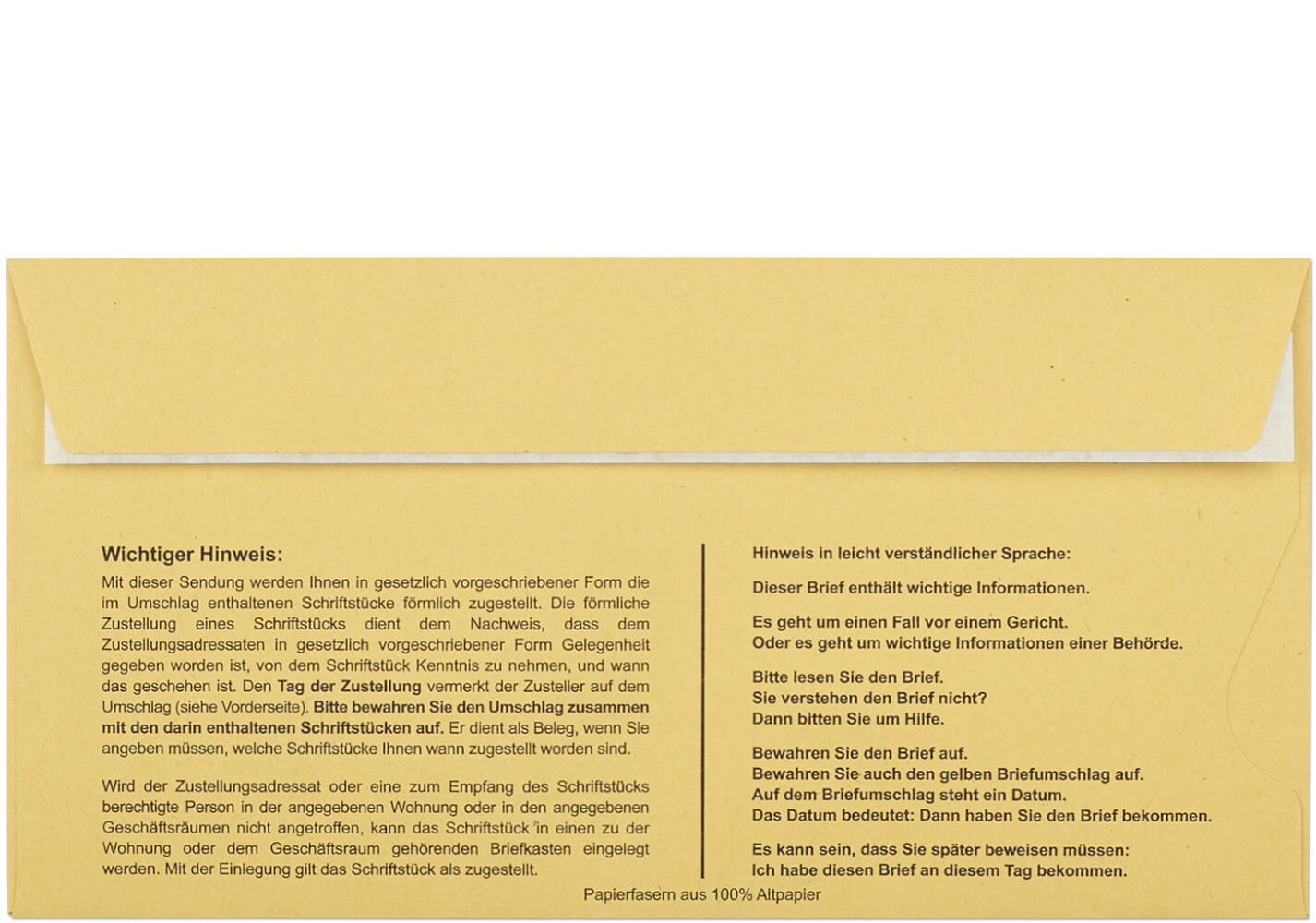 ZU710_NEU_rs Zustellungsumschlag 114x226 mm, mit Haftklebung, Rückseite geschlossen