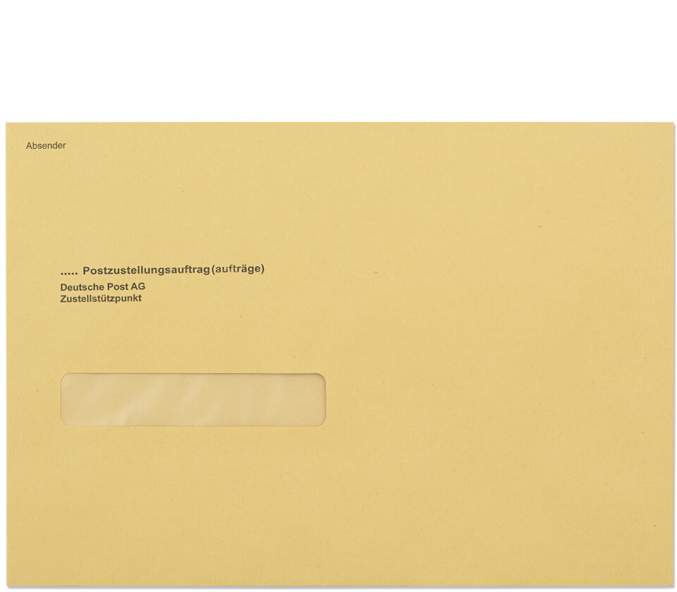 ZU8255_vs Postzustellungsumschlag B5 mit Fenster Vorderseite